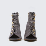 Marshella Cut Out Lace Detail Ankle Boot