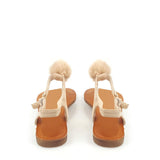 CANNIA Toe Post Pom Pom Flat Sandal