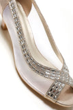 Willow kitten heel open toe diamante mesh