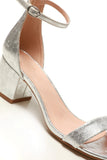 Karley barely there ankle strap block heel sandal