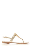 Thea flat diamante toe post sandal