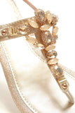 Thea flat diamante toe post sandal