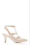 Valerie rockstud strap gladiator court shoe